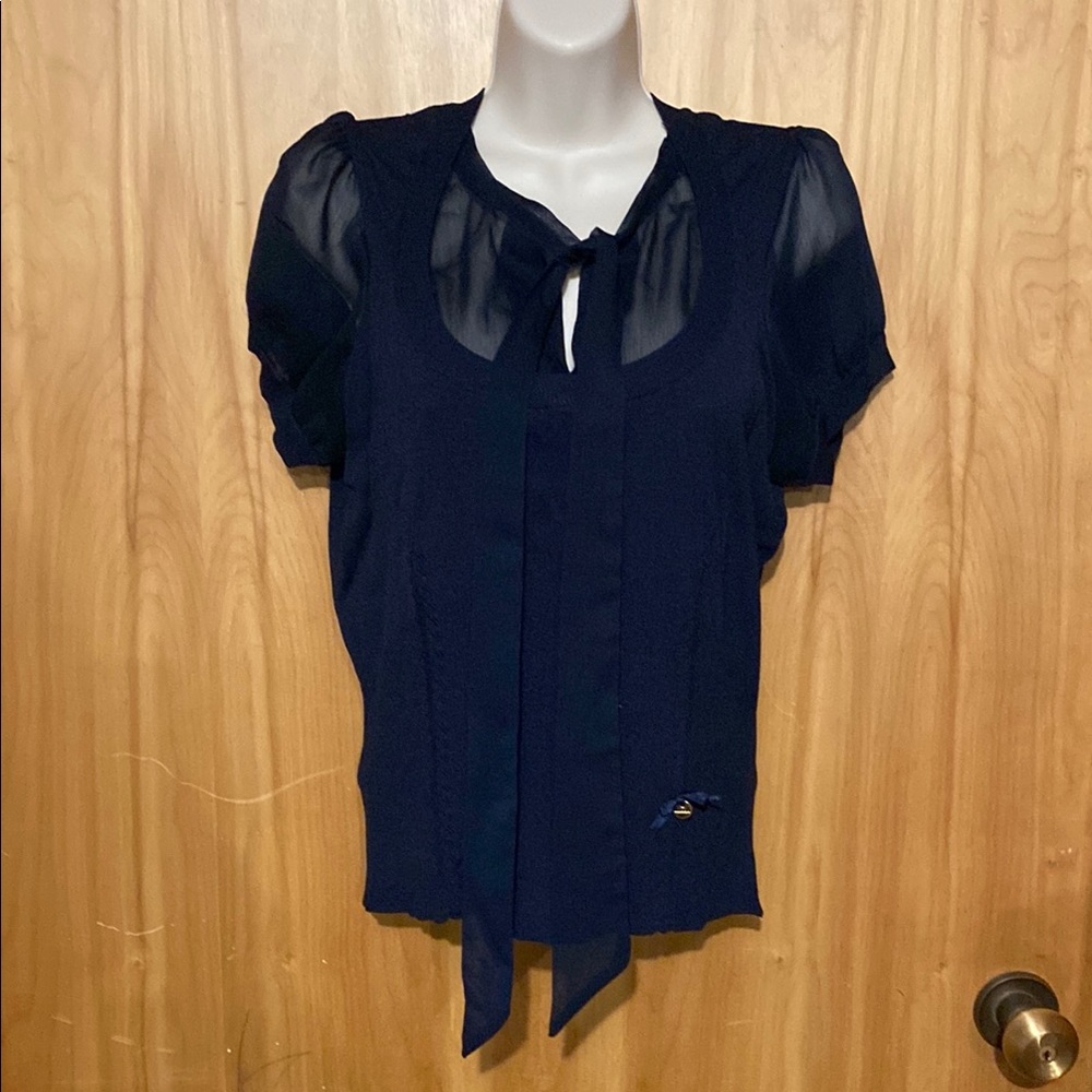 Elegant Navy Blue Women's Top